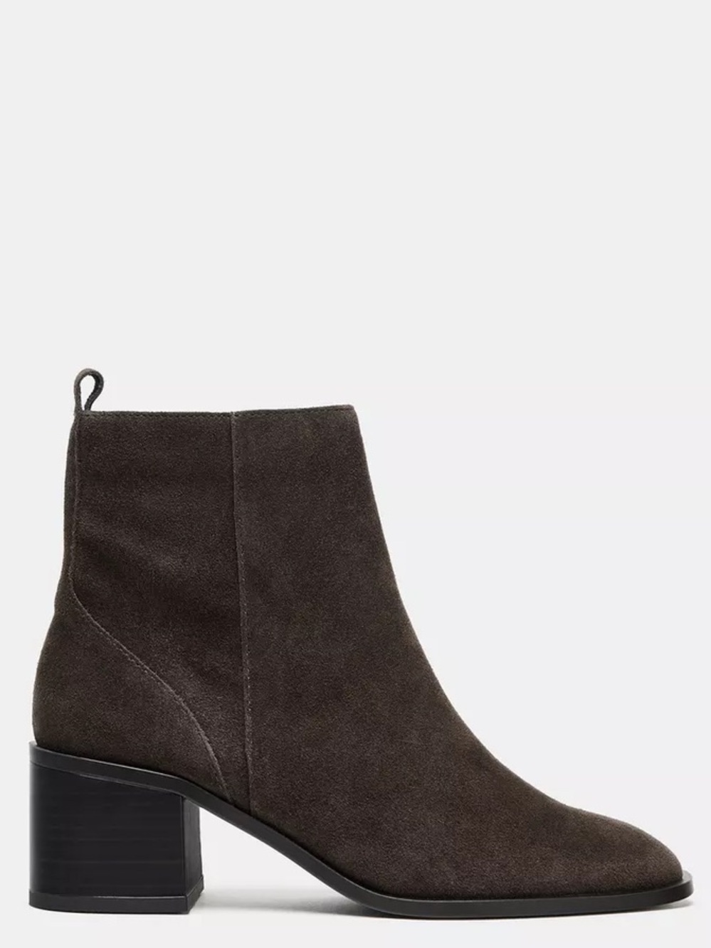 Zara cow leather Suede Ankle Boot in Dark Brown 9/40 POP